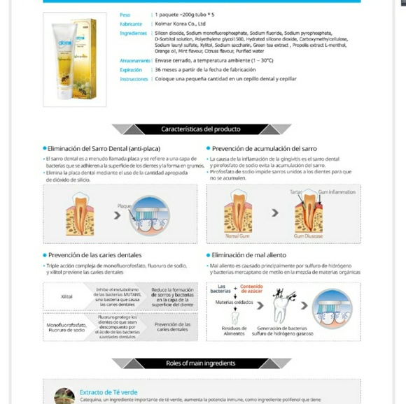 Atomy  toothpaste Herbal set of 5 200gm  full size - Picture 3 of 3